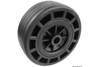 Ruota con anima tecnopolimero esterno gomma Ø 195mm 