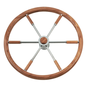 Ruota timone teak Ø mm.400