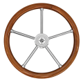 Ruota timone teak Ø mm.450