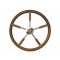 Ruota timone inox/teak 450mm