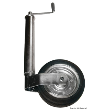 Ruotino anteriore regolabile tubo Ø 60 mm 