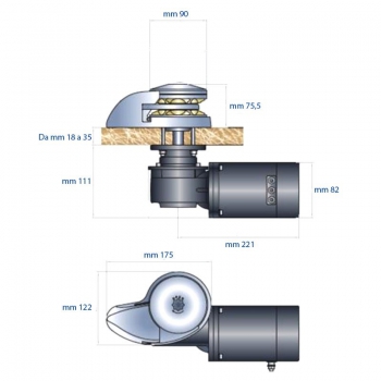 Salpa Ancora Verticale SMART 500W INOX Italwinch
