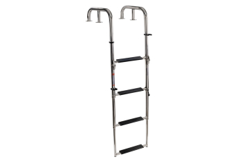 Scala telescopica da plancetta 4 gradini estesa 