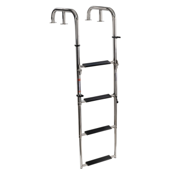 Scala telescopica da plancetta 4 gradini estesa 