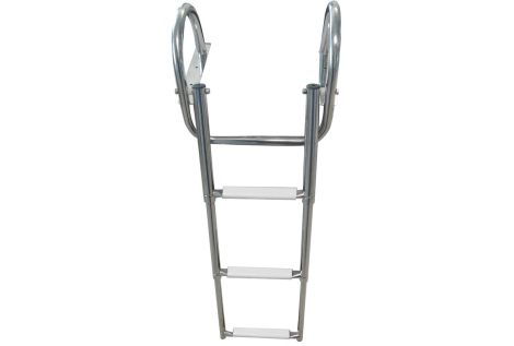 Scaletta 3 gradini bianchi con corrimano 