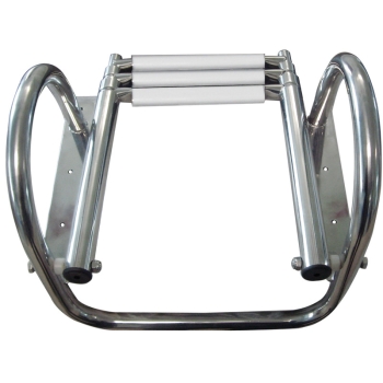 Scaletta 3 gradini neri con corrimano 