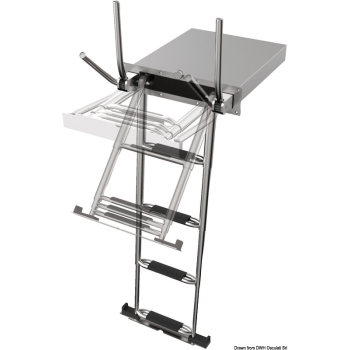 Scaletta a scomparsa per plancetta 4 gradini EasyUp 