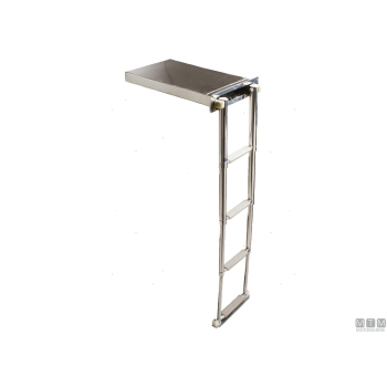 Scaletta estraibile in box 3 gradini acciaio inox 316