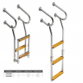 Scaletta in Inox e Legno 3 Gradini