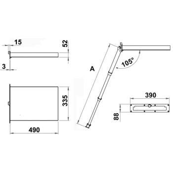 Scaletta  inox ad incasso 3 gr.