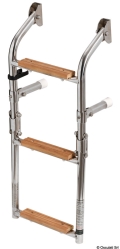 Scaletta inox/legno 4 gradini 