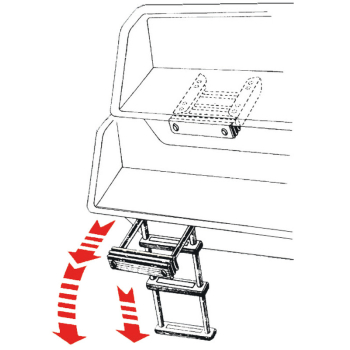Scaletta inox stretta a scomparsa 3 gradini 