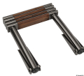 Scaletta inox telescopica nera 4 gradini teak 