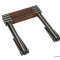 Scaletta inox telescopica nera BIG 4 gradini teak  