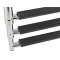 Scaletta inox telescopica stretta 3 gradini neri 