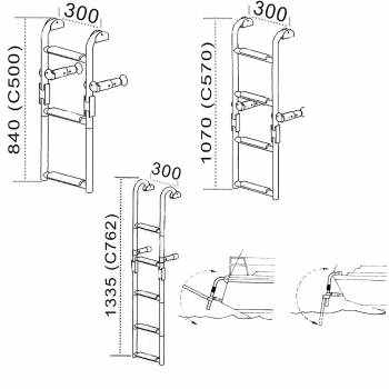 Scaletta Pieghevole Confort 90°