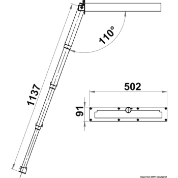 Scaletta Top Line 4 gradini in  teak 