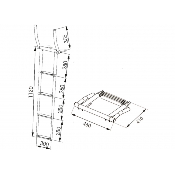 Scalette Telescopiche Fold con Passamano Abbattibile
