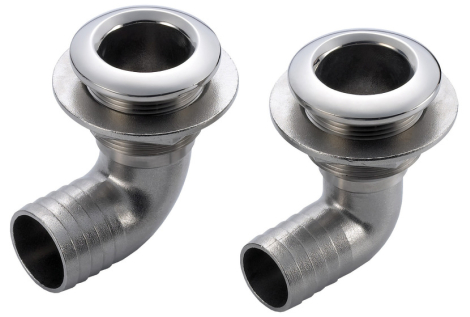 Scarico a mare a gomito 1" 1/2 x 38 mm 