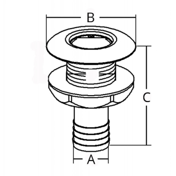 Scarico a mare bordo basso 2'