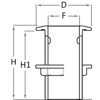 Scarico a mare in bronzo 3" 