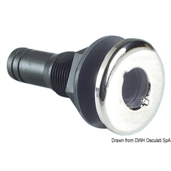 Scarico a mare nylon nero 3/4" 