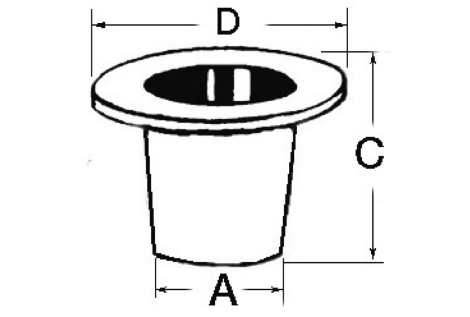 Scarico a mare plastica 3/4" 