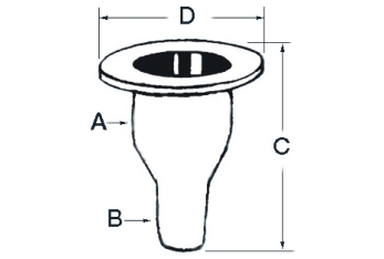 Scarico a mare plastica bianca 3/4" 