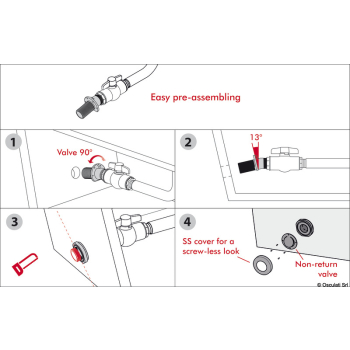 Scarico a mare regolabile 1'' 1/2 filettato 