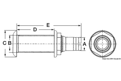 Scarico nylon 1" 3/8 mm 29/32 