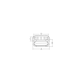 Scarico ovale nylon-inox