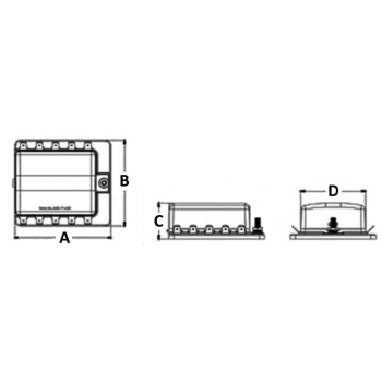 Scatola portafusibili con spie 4 sedi 