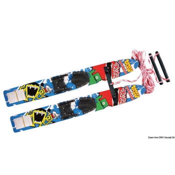 Sci nautici AIRHEAD Monsta Splash Trainer Skis in legno trattato-64.940.09