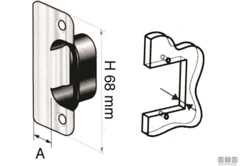 Scontro southco 3mm