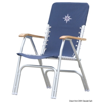 Sedia pieghevole alluminio Deck blu 