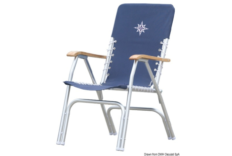 Sedia pieghevole alluminio Deck blu 