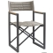Sedia pieghevole alluminio teak ARC The Square grigia 