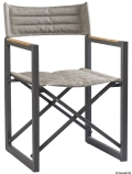 Sedia pieghevole alluminio teak ARC The Square grigia 
