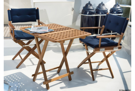 Sedia teak pieghevole imbottita sabbia 