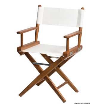 Sedia teak rivestimento bianco 