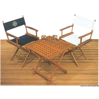 Sedia teak rivestimento bianco 