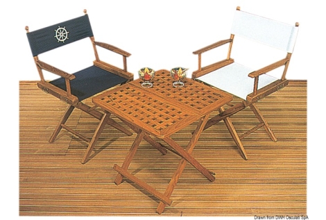 Sedia teak rivestimento bianco 