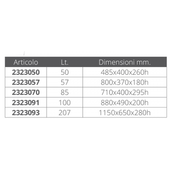 SERBATOIO ACQUA LT. 50