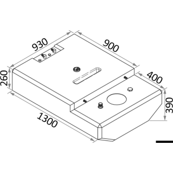 Serbatoio carburante 370 l 