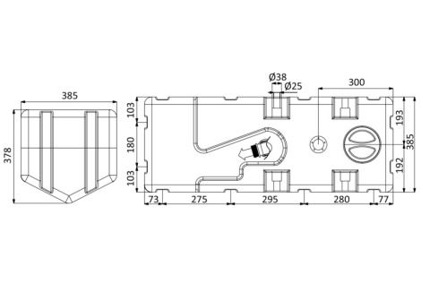 Serbatoio+maceratore 12 V 110 l 