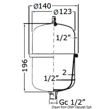 Serbatoio per autoclavi 2 l 