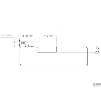Serbatoio waste jabsco 53lt std 