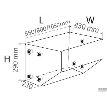 Serbatoio waste ocean system 50l 12v