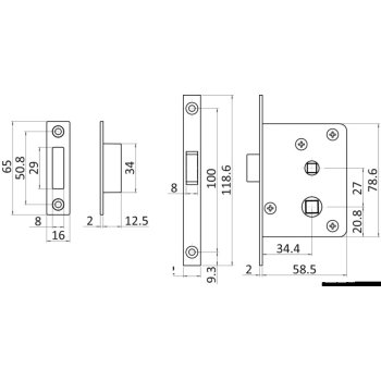 Serratura ad azionamento magnetico semplice 