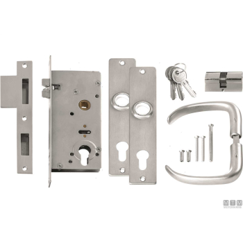 Serratura antivibrante destra con chiavi 2035 in ottone cromato